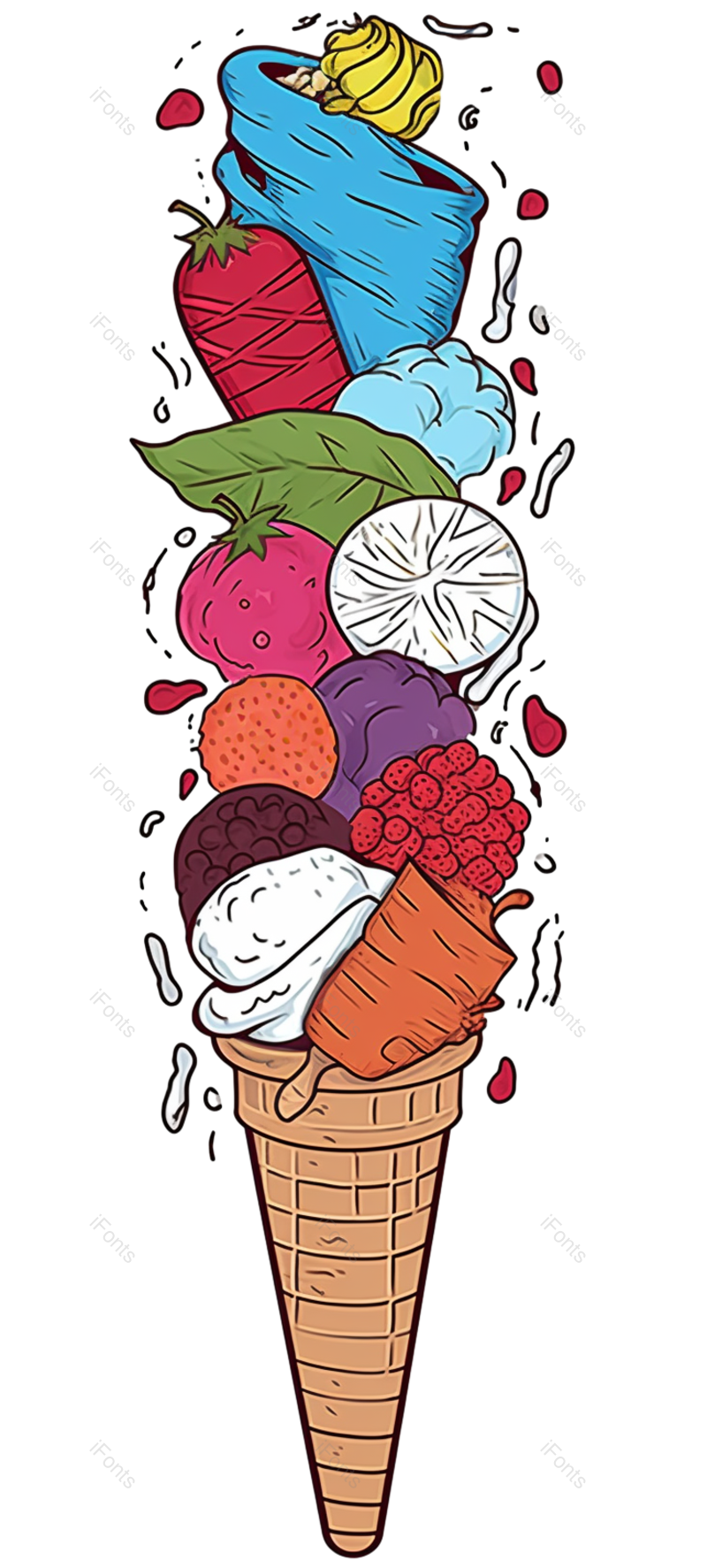 水果图片,白色背景元素,草莓PNG,食物免抠素材